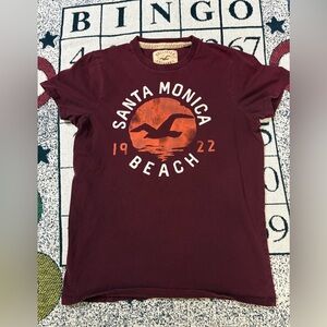 Burgundy Hollister Tee, Men’s Large